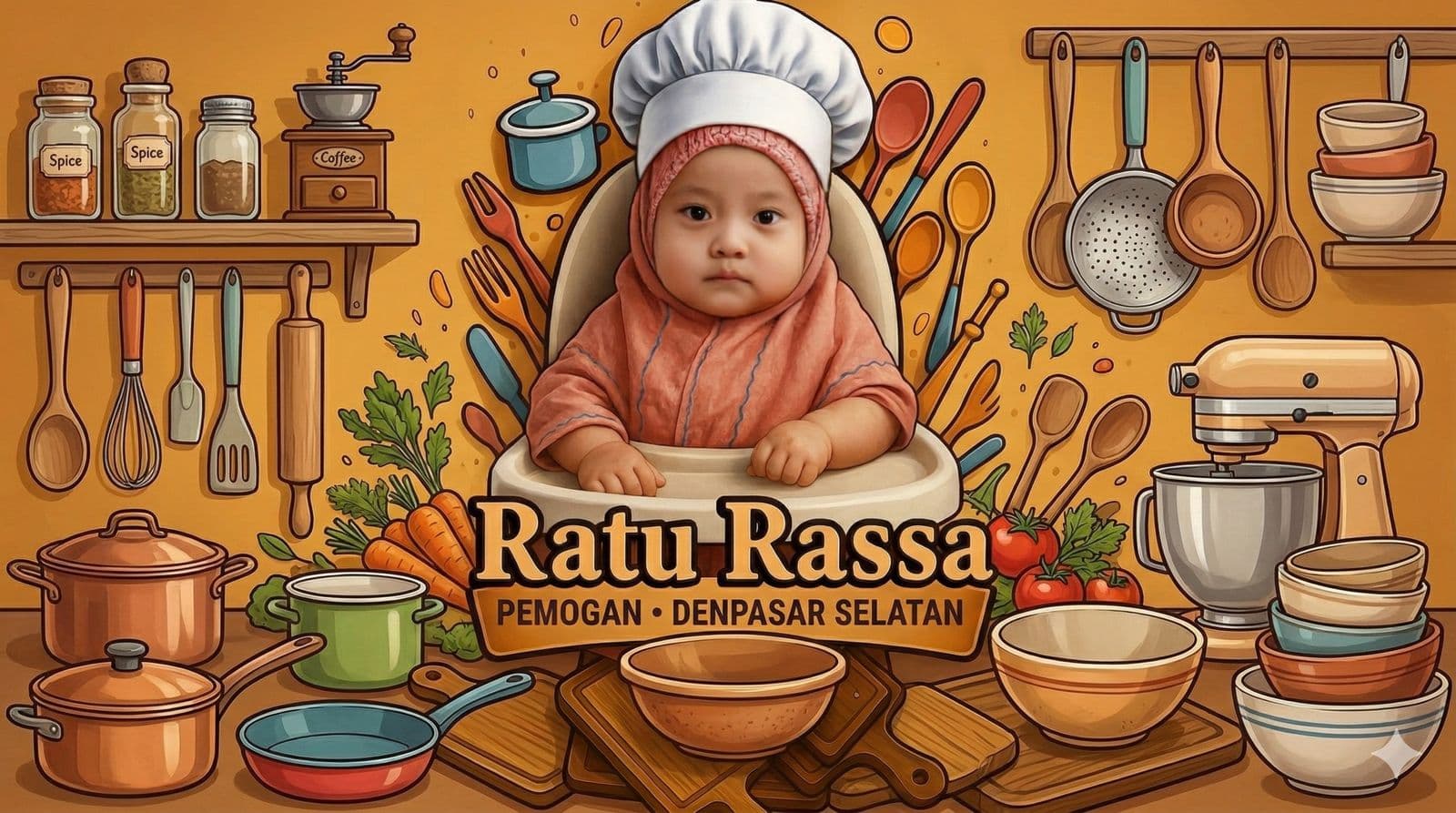 Ratu Rassa dan perlengkapan dapur